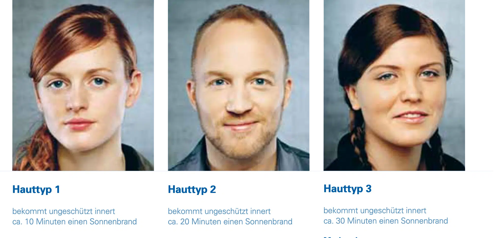 Hauttyp 1-3